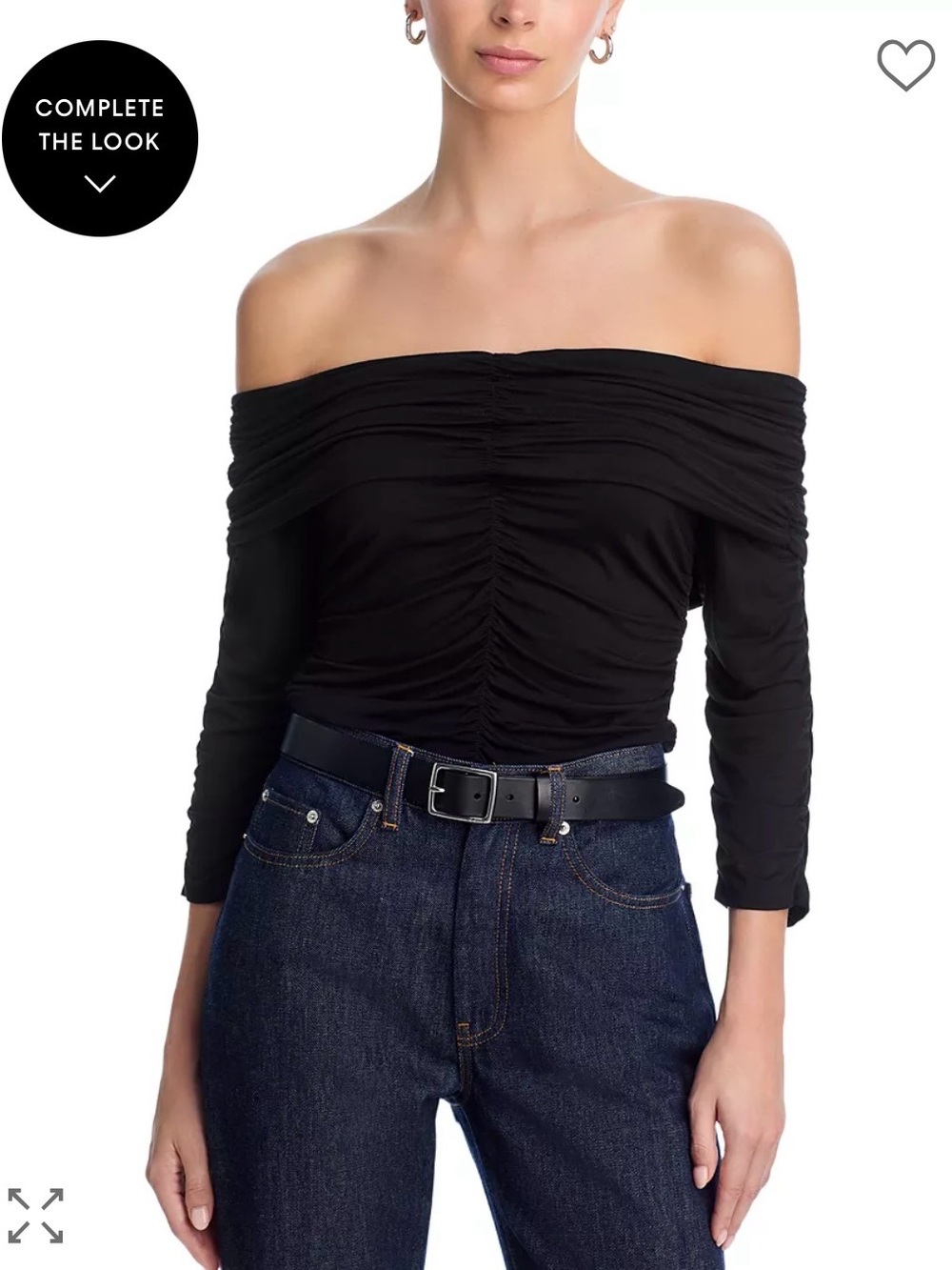 NWT Women’s PAIGE Naya Off The Shoulder Top size MEDIUM black